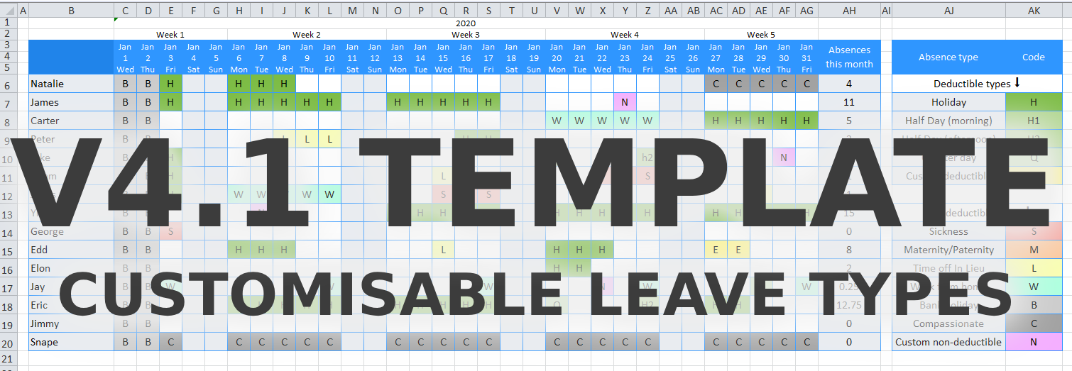 Excel template V4.1