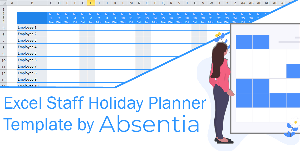 Vacation Tracking Spreadsheet MS Excel Templates